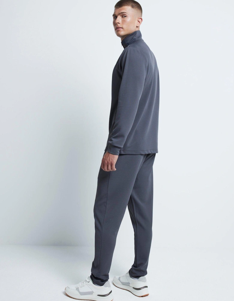 Slim Fit Twill Smart Joggers - Grey
