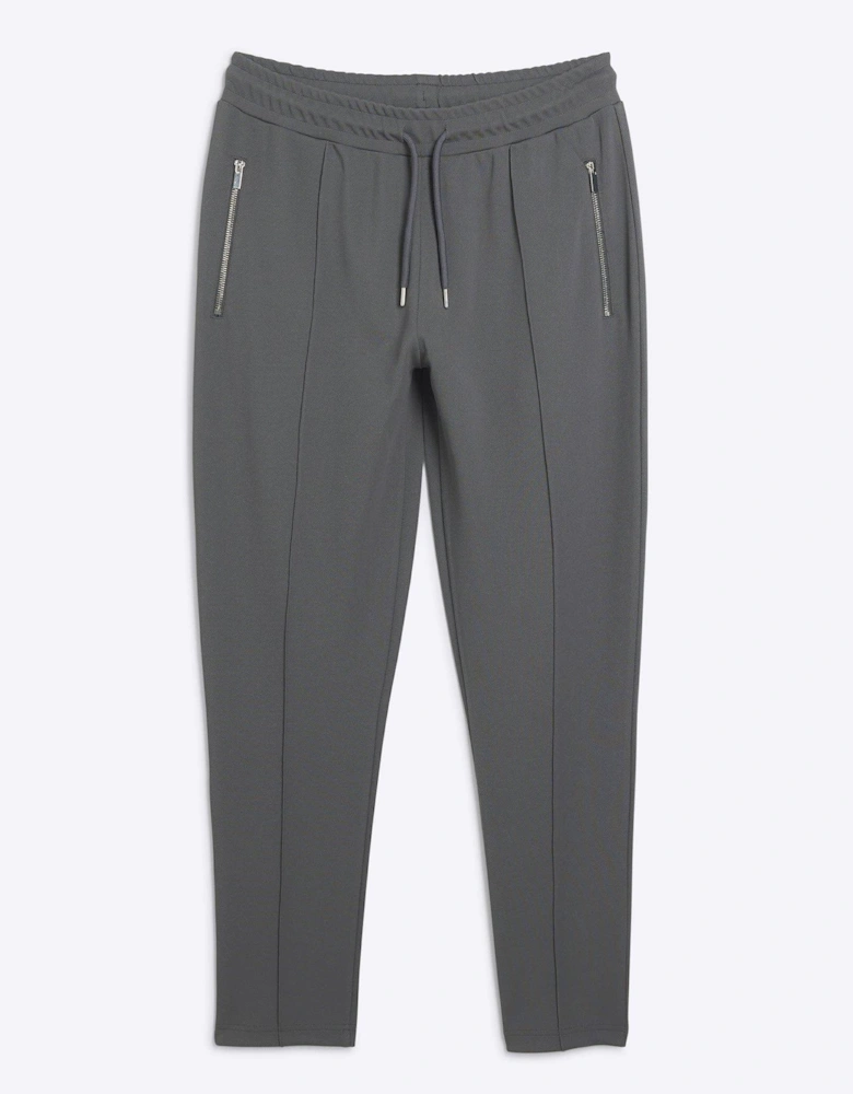 Slim Fit Twill Smart Joggers - Grey