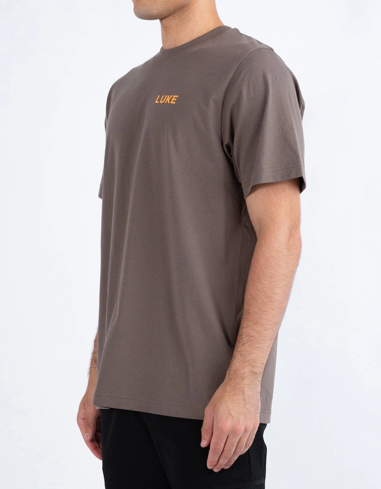 Ai Tee Oversized Printed T-Shirt - Dark Brown