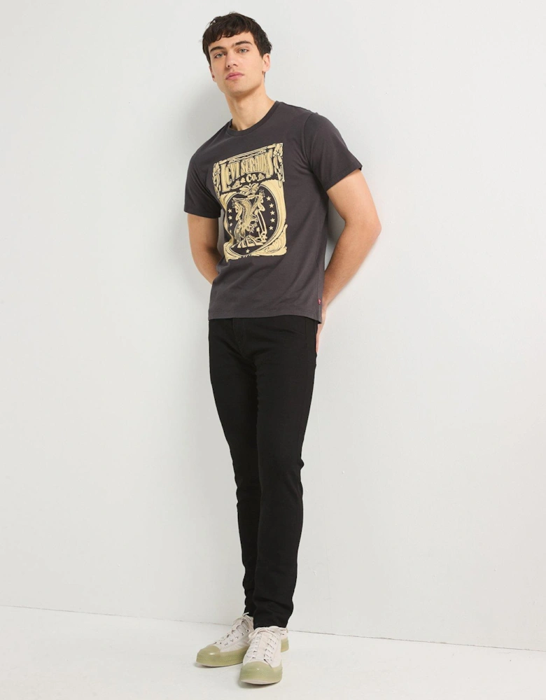 Graphic Crewneck T-Shirt - Black