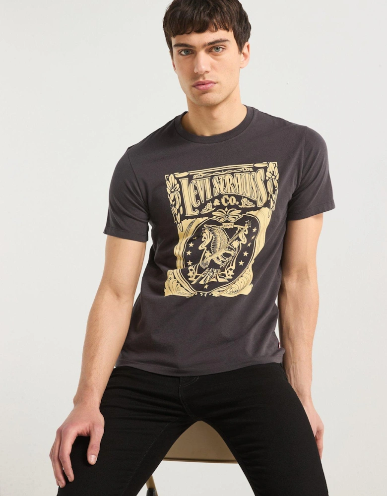 Graphic Crewneck T-Shirt - Black