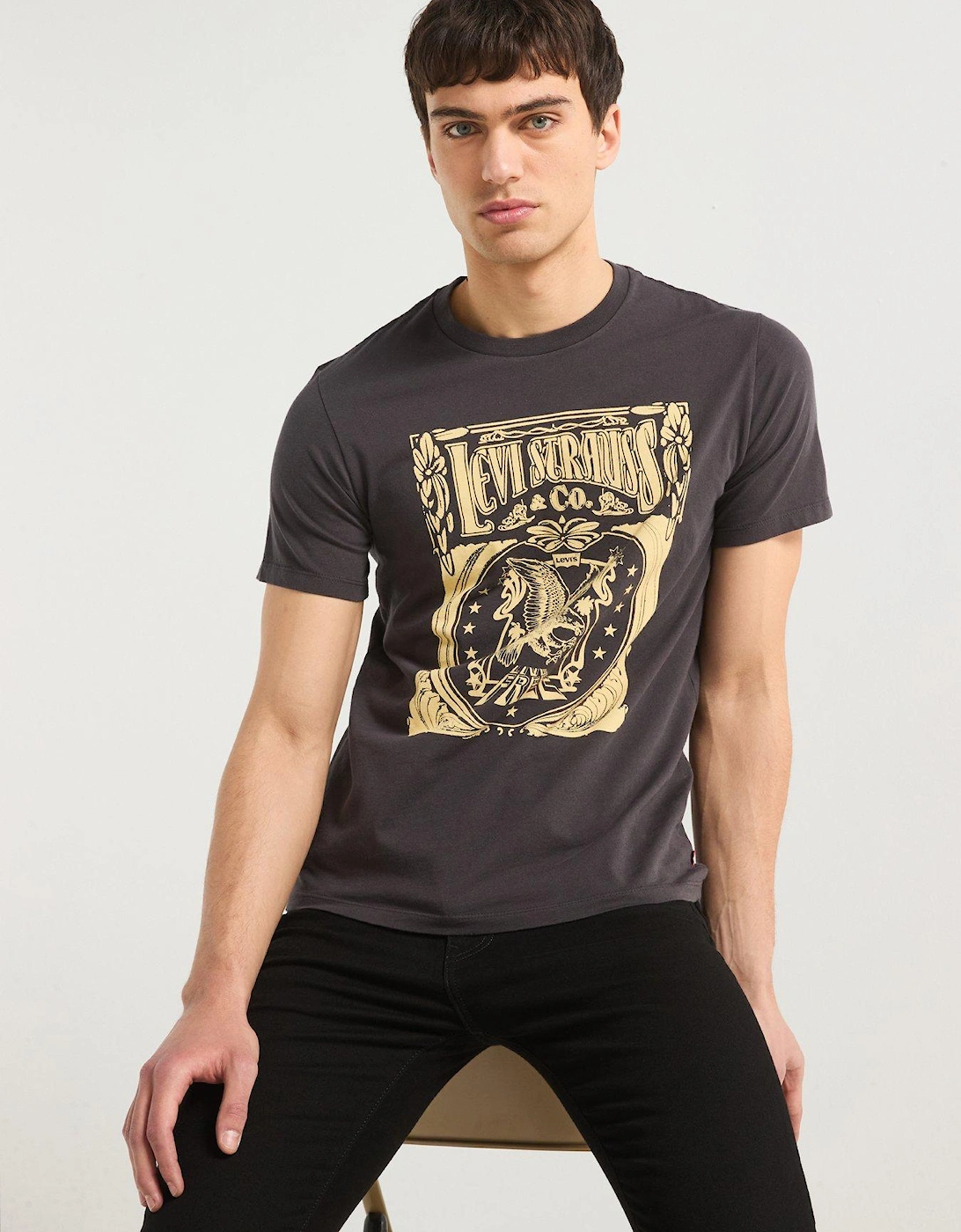Graphic Crewneck T-Shirt - Black
