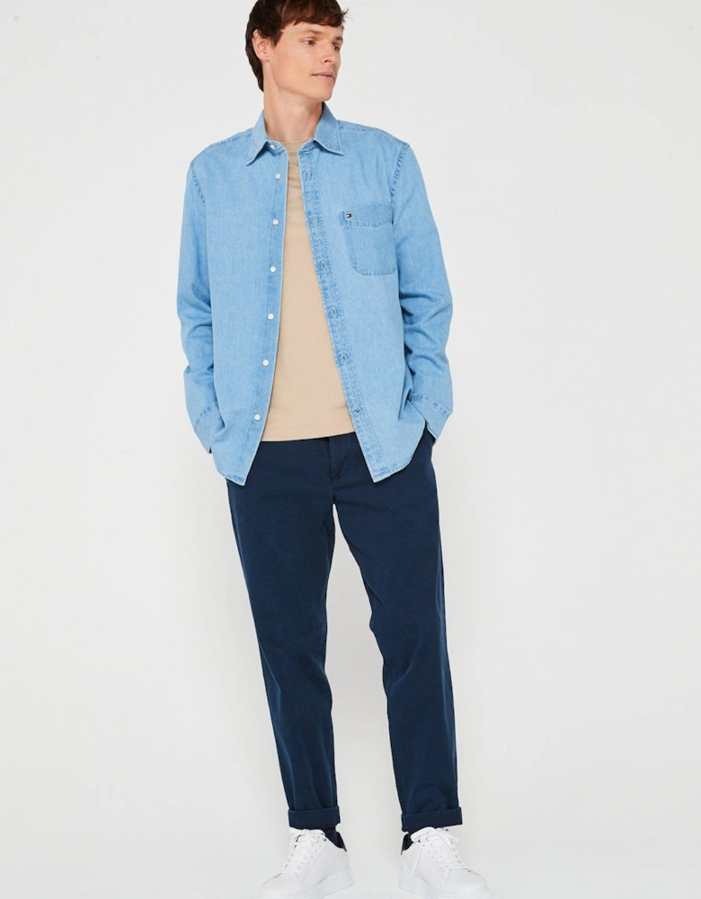 Denim Regular Fit Shirt - Light Blue