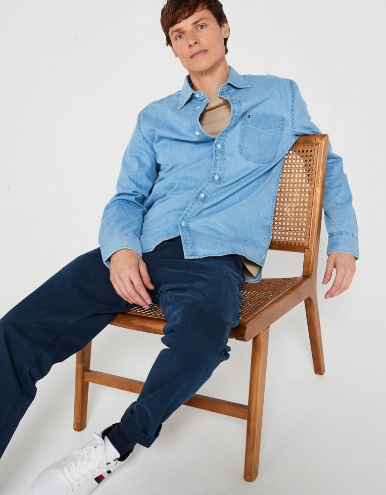 Denim Regular Fit Shirt - Light Blue
