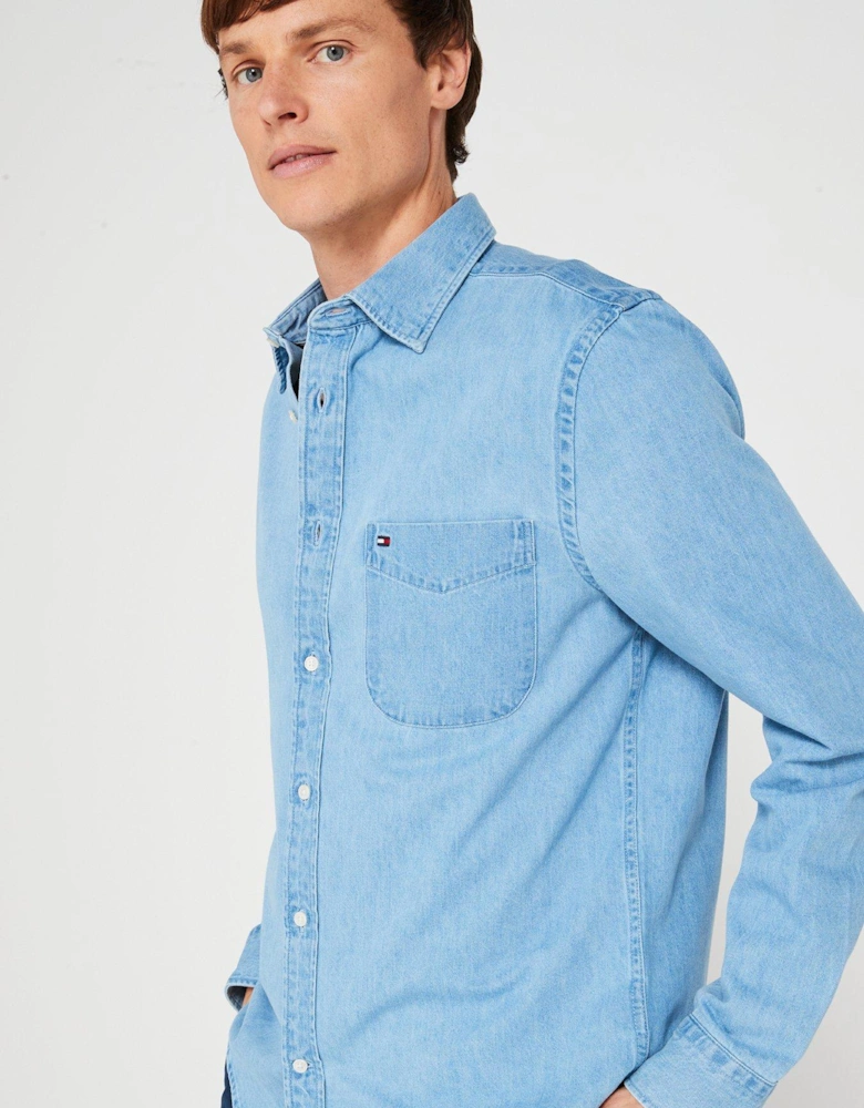 Denim Regular Fit Shirt - Light Blue