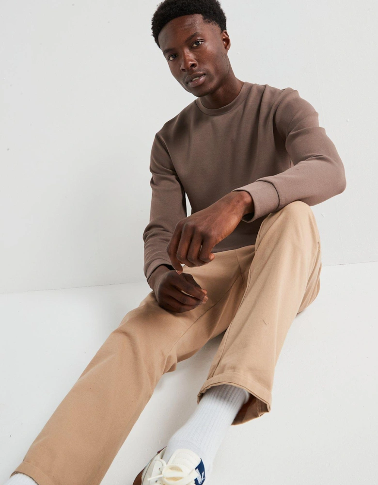 Manuel Soft Crew Neck Sweatshirt - Brown