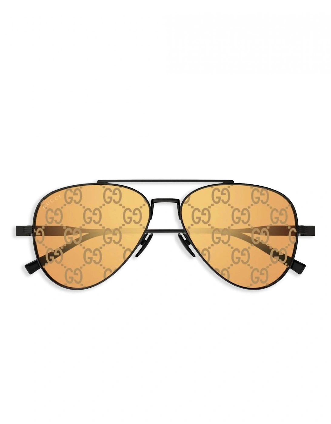 Gucci Metal Aviator Sunglasses Yellow - Black - Size: OS