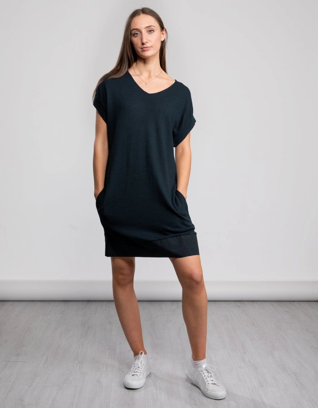 Great Plains Ottilie Rouched Sleeve Womens Tshirt Dress, 7 of 6