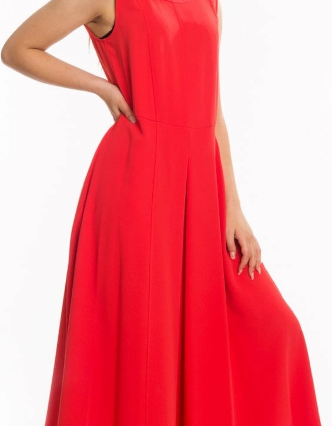 Calvin Klein Women's Calvin Klein Smooth Twill Button NS Womens Dress - Red