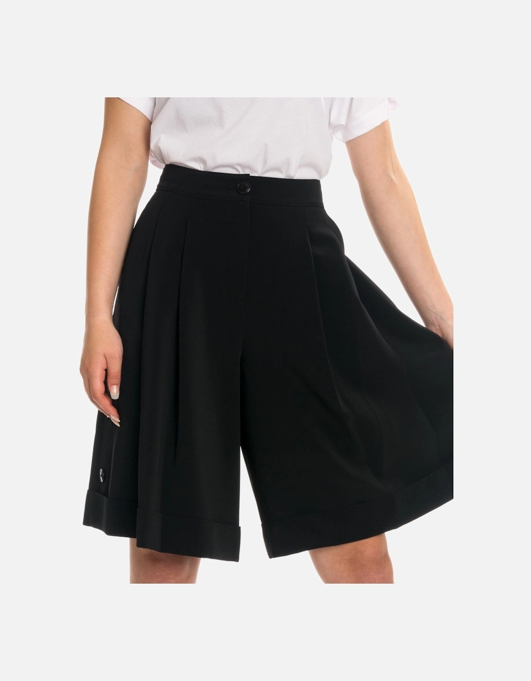 Women's Calvin Klein Side Button Womens Shorts - Black - Size: 8