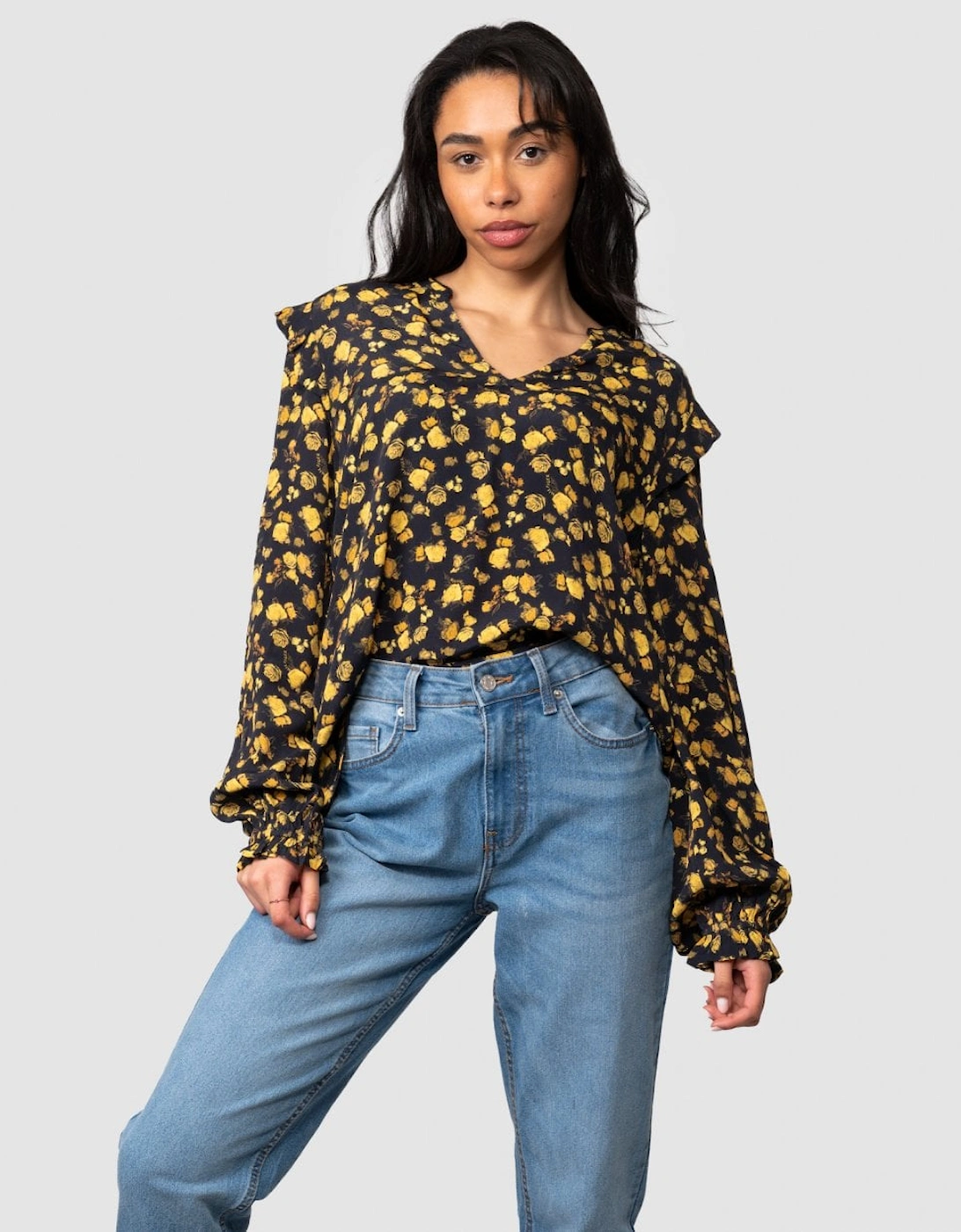 Tommy Hilfiger Women's Frosted Floral Ditsy Moss Crepe Rose Blouse  12