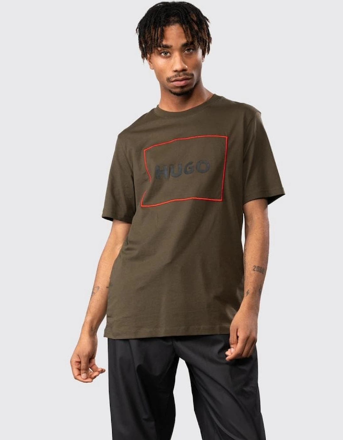 HUGO Dumex Box Logo Mens T-Shirt, 6 of 5