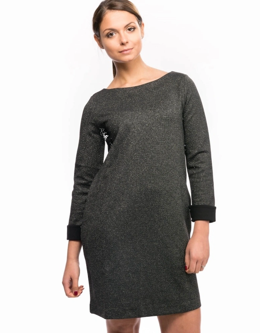 Louna Jersey LS Full Emb Womens Dress, 5 of 4