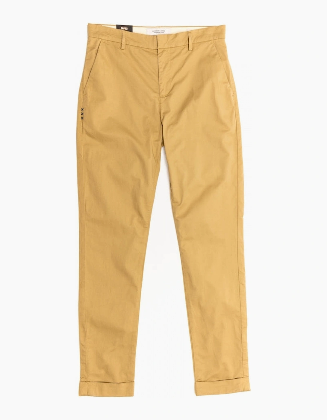 Maison Scotch Women's Maison Scotch Clean Belted Womens Chinos - Cream/Brown