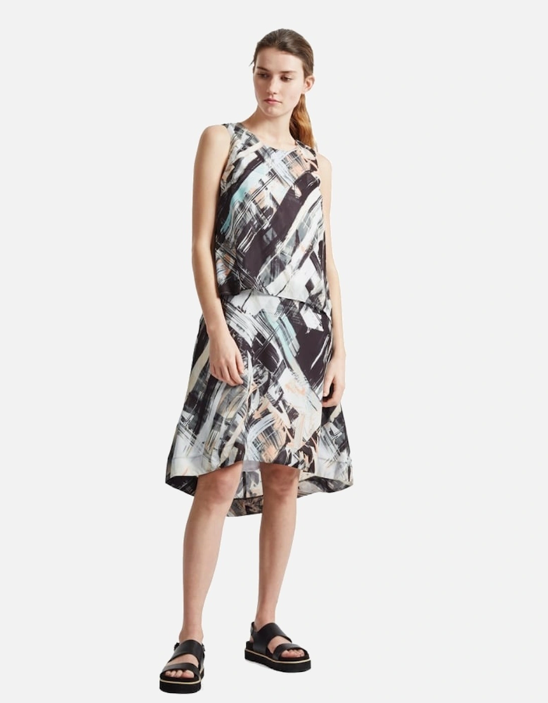Great Plains Pastel Paint Layered Womens Dress, 7 of 6