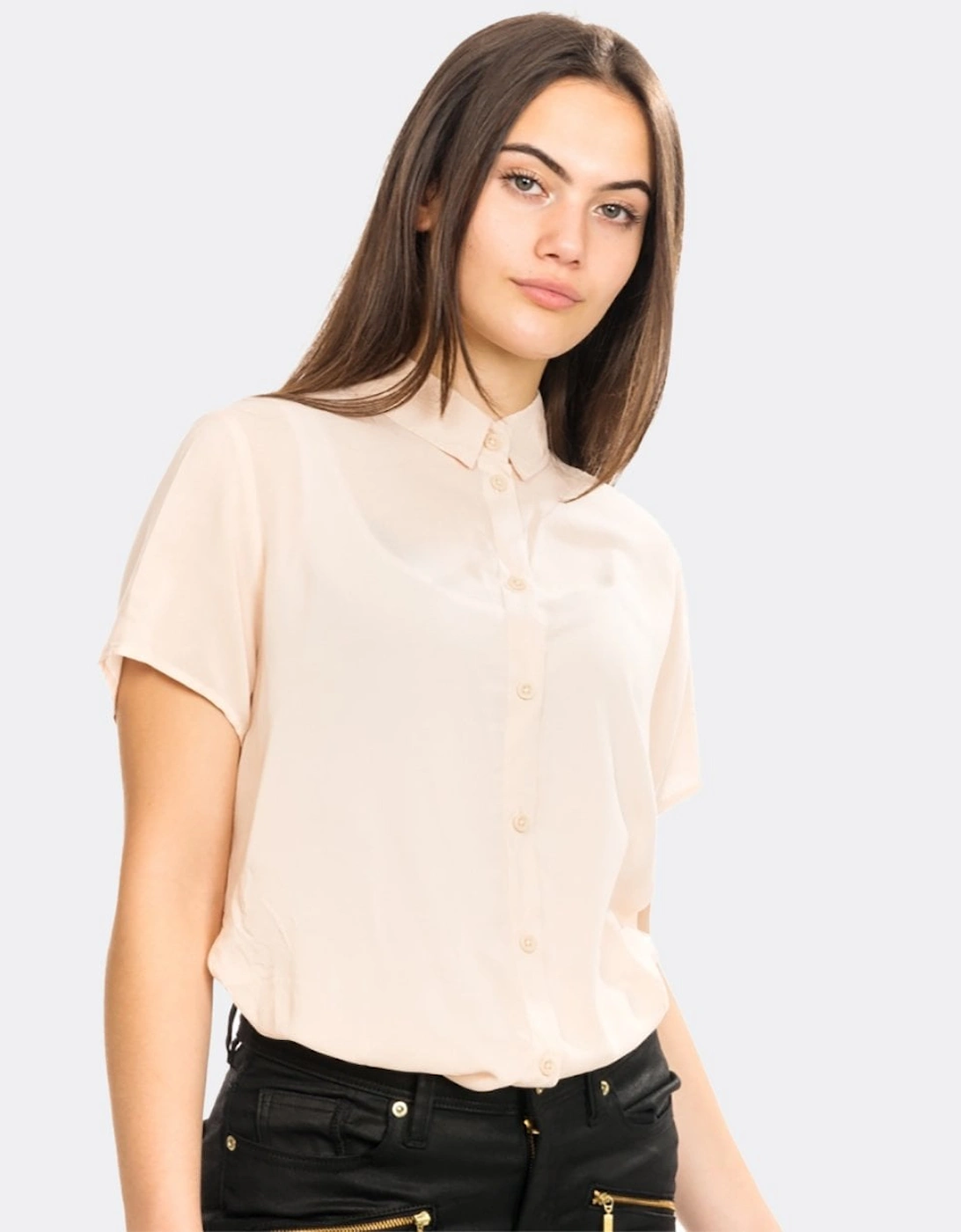 Women's Samsoe & Samsoe Maj SS Womens Shirt - Pink - Size: 6