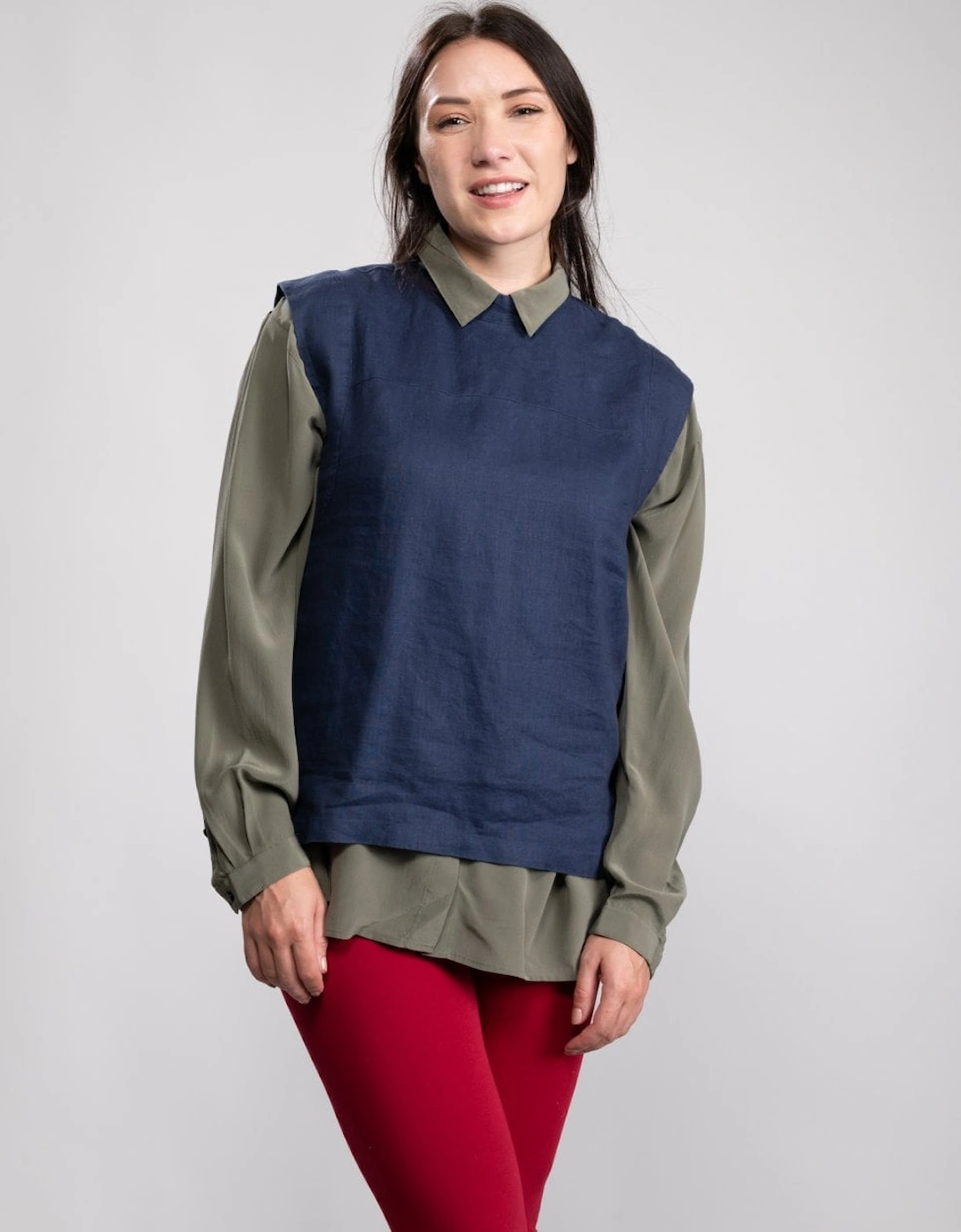 Great Plains Alana Linen Womens Polo Neck Top, 7 of 6