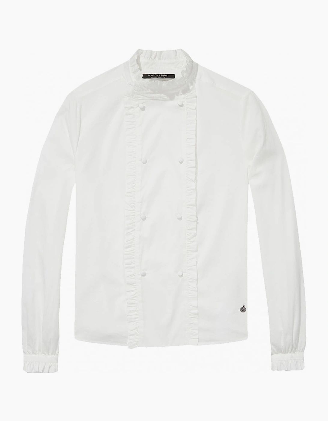 Maison Scotch Women's Maison Scotch Double Breasted Womens Shirt - White