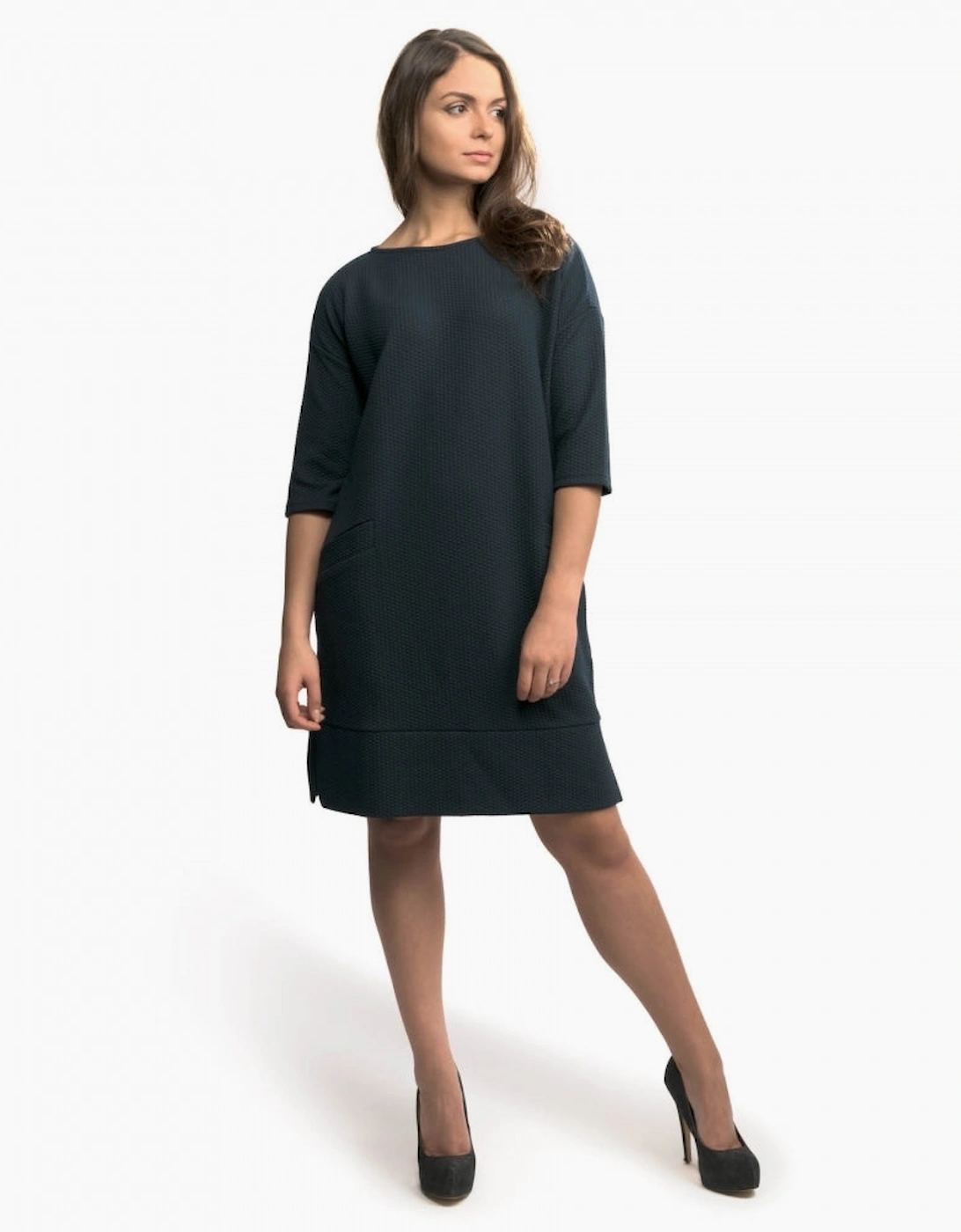 Women's Great Plains Martha Jersey Womens Dress - Navy - Size: 14