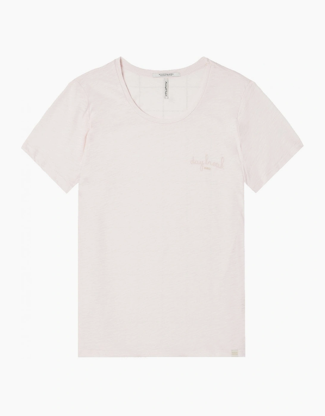 Maison Scotch Women's Maison Scotch Crew Neck 7 lights of day Artworks Womens Tee - Pink