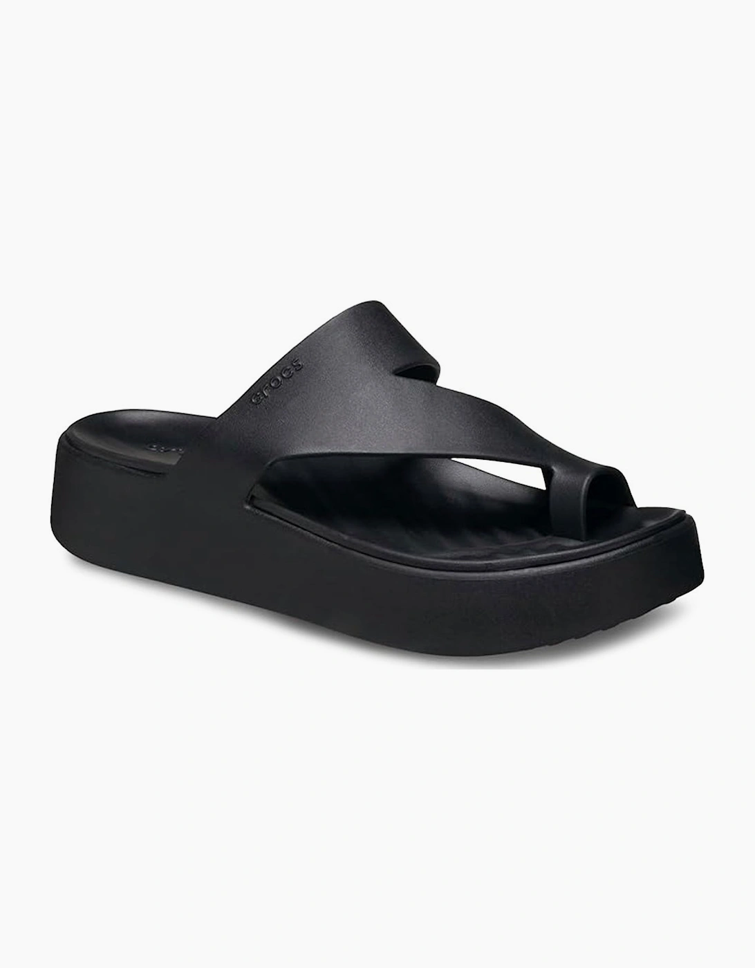 Crocs Women's Getaway Womens Platform Toe Loop Sandals - Black - Size: 5