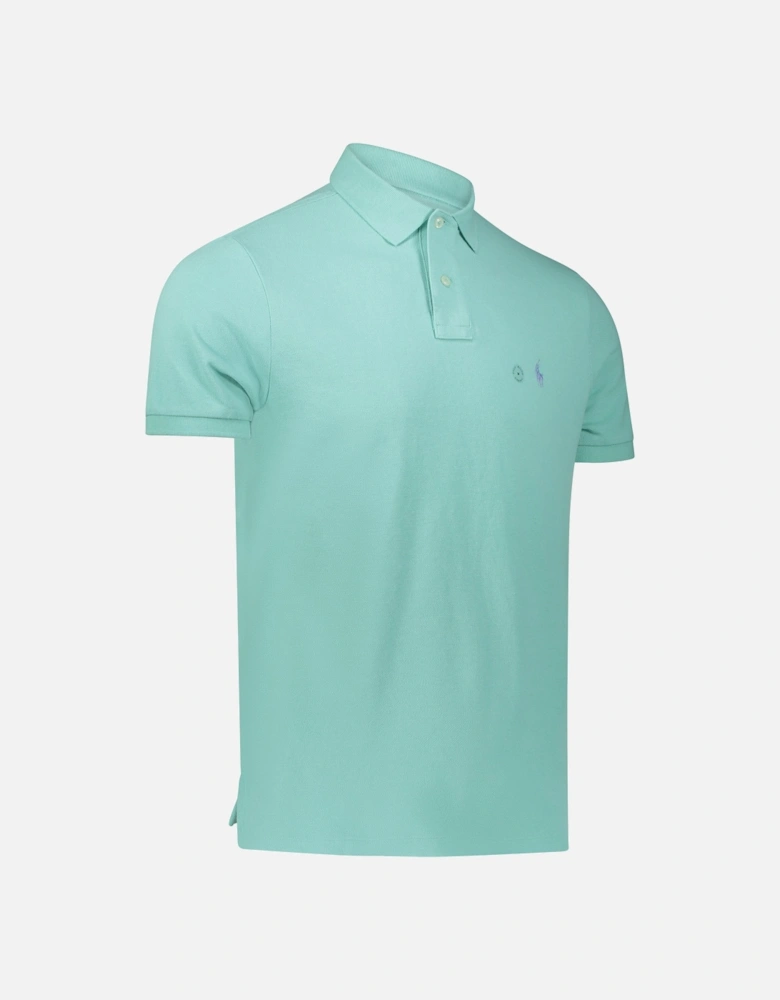 Ralph Lauren Iconic Mesh Polo Shirt – Custom Slim Fit in Celadon Green