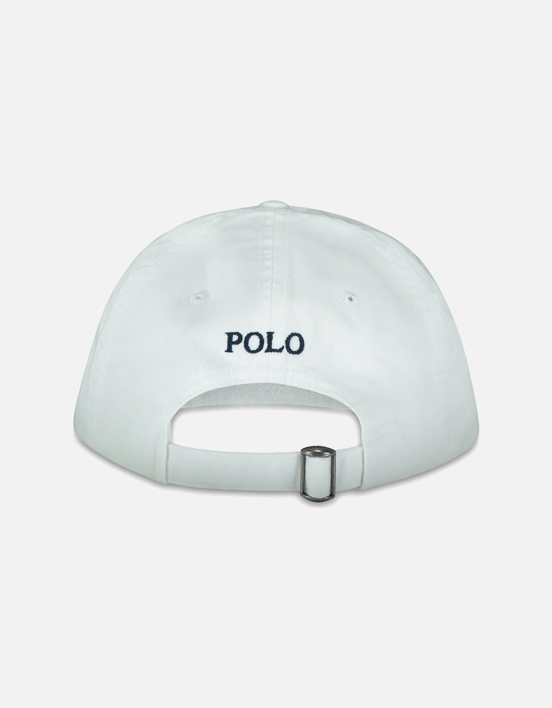 Ralph Lauren Iconic Cotton Chino Ball Cap – White/Newport Navy