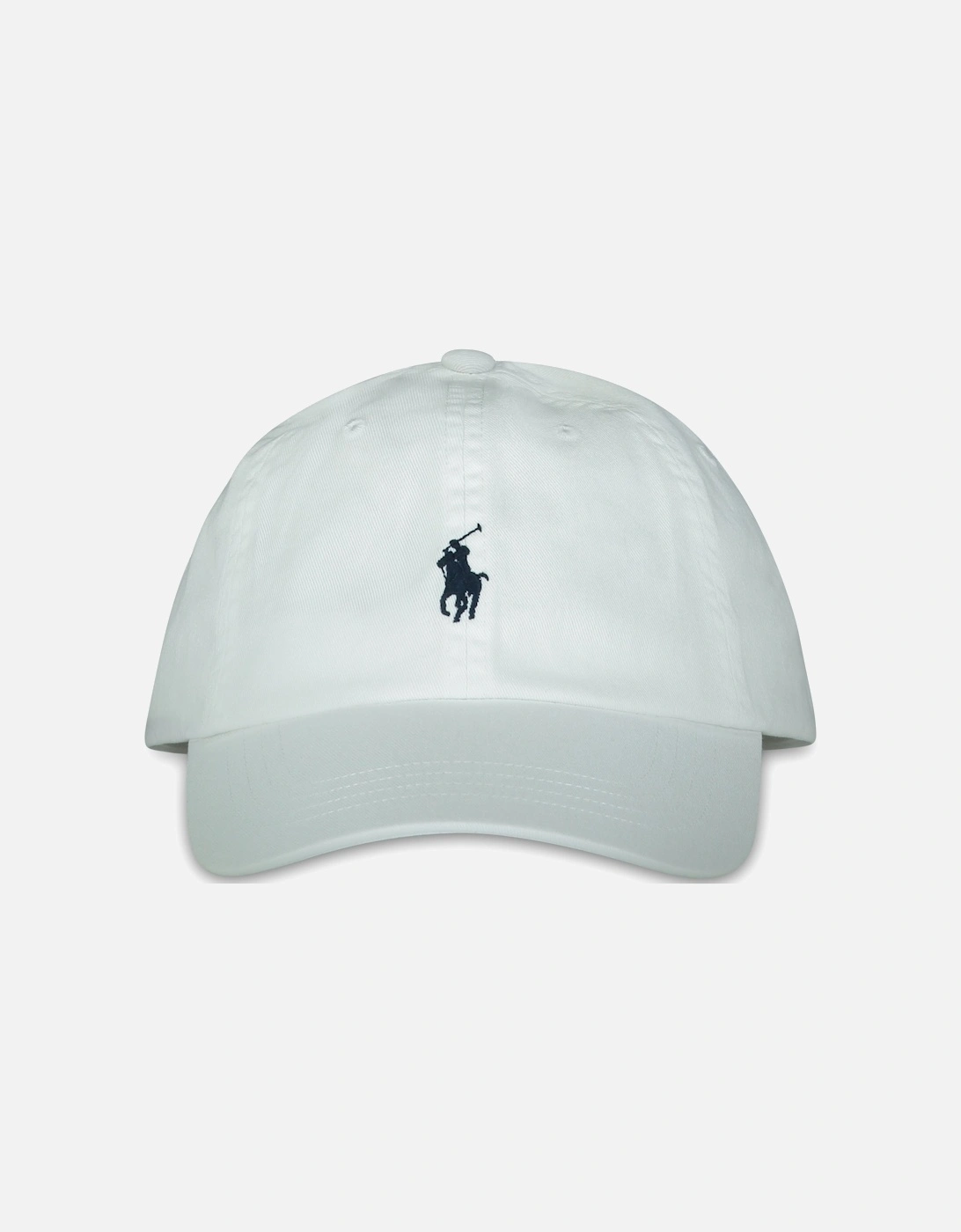 Ralph Lauren Iconic Cotton Chino Ball Cap – White/Newport Navy, 4 of 3
