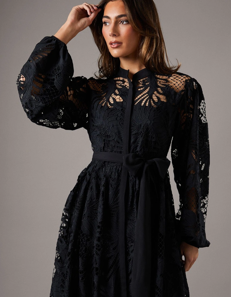 Cutwork Shirt Dress