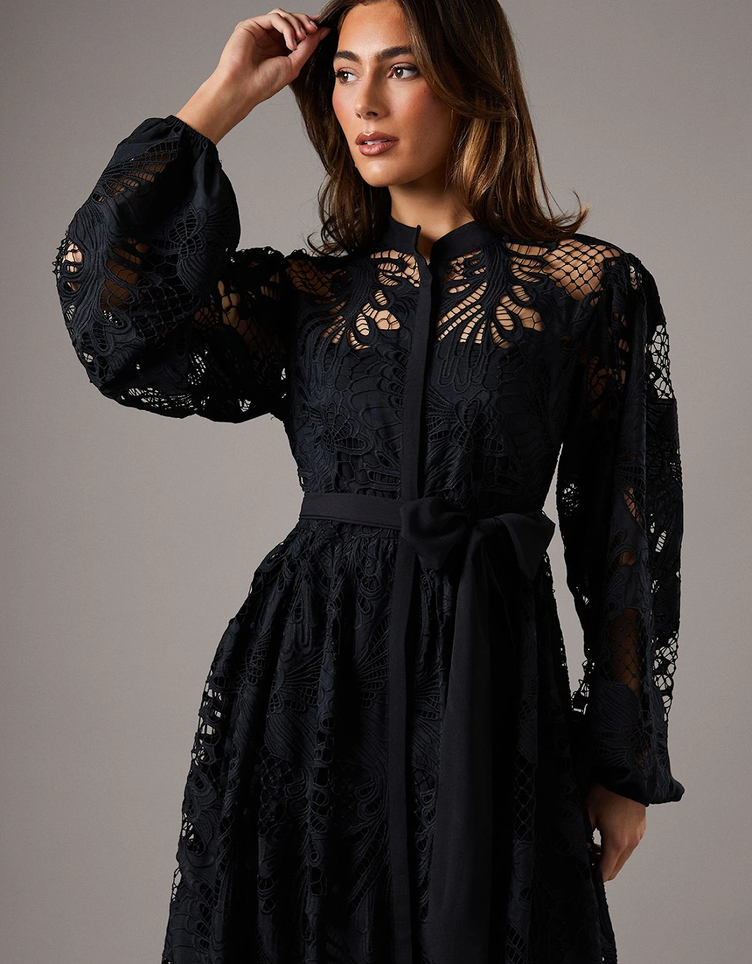 Cutwork Shirt Dress