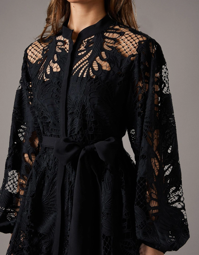Cutwork Shirt Dress