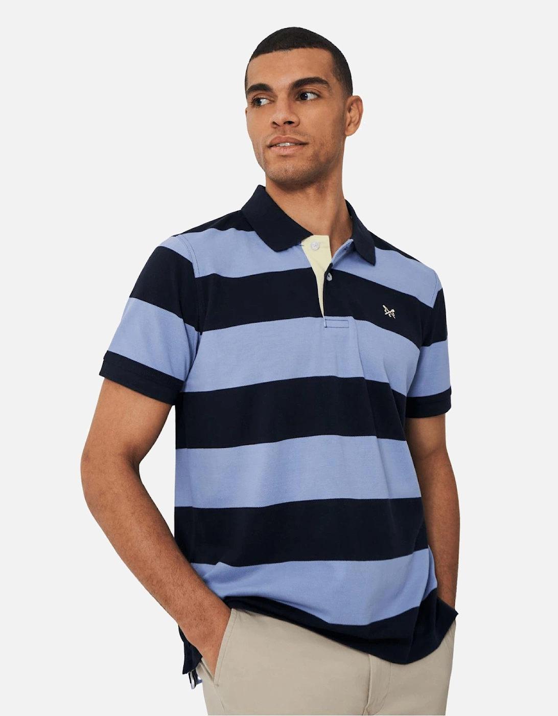Mens Heritage Stripe Short Sleeve Polo Shirt, 2 of 1