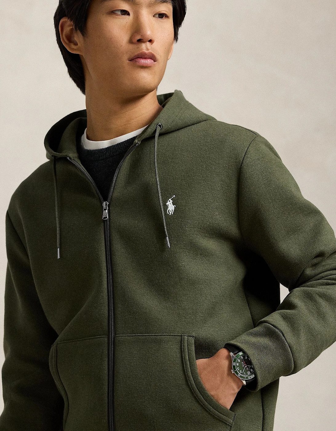 Ralph Lauren Zip-up Sweatshirt - Green
