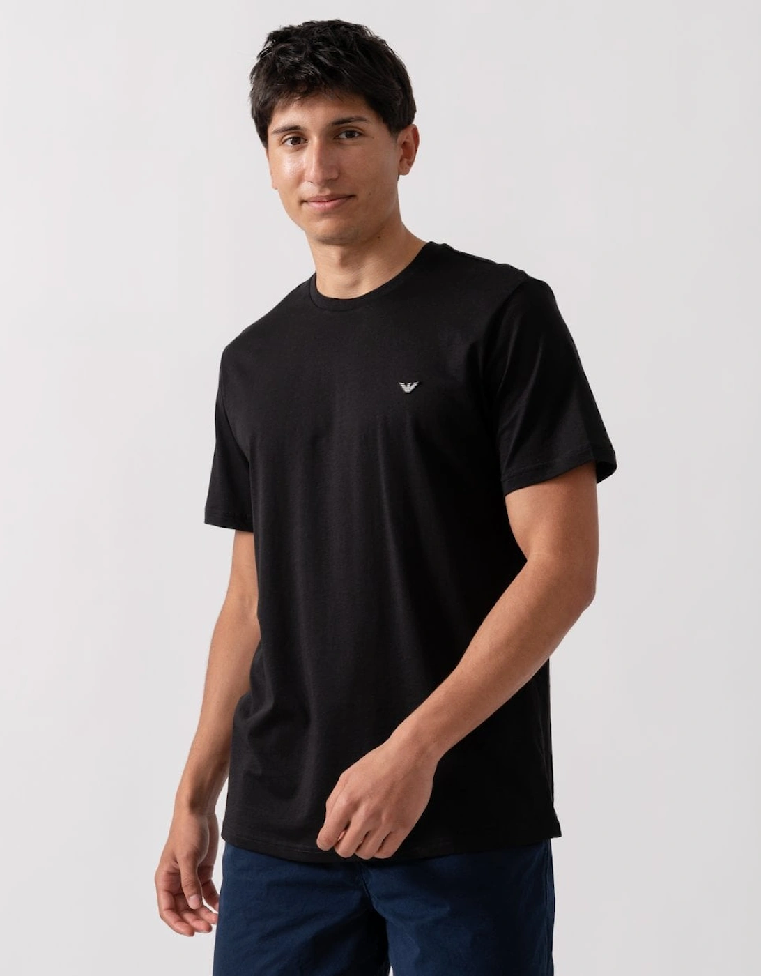 Men's Emporio Armani Mens Beach T-Shirt EM000574-AF12331 - Black - Size: 38/Regular
