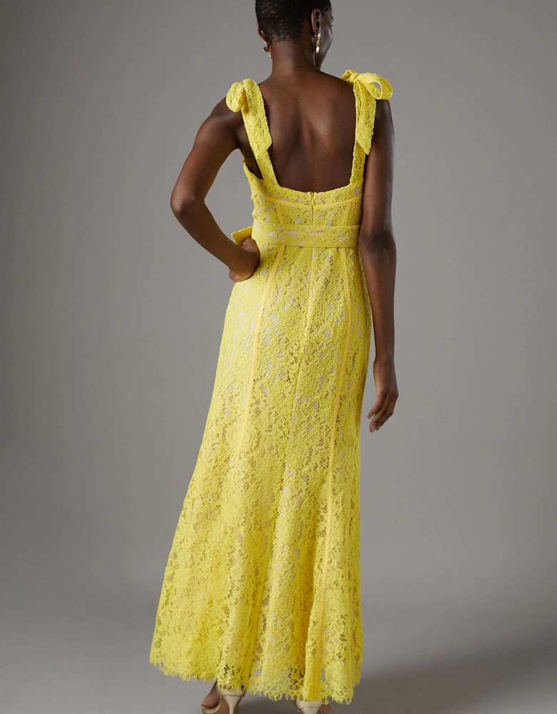 Lace Halter Maxi Dress