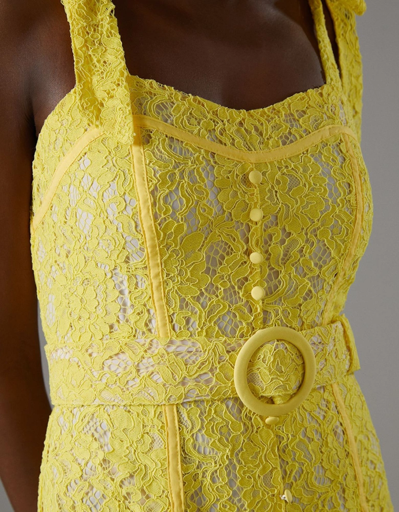 Lace Halter Maxi Dress