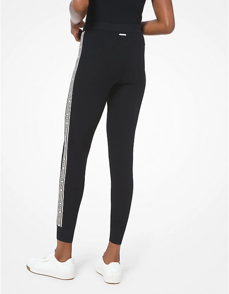Logo Tape Textured Knit Joggers
