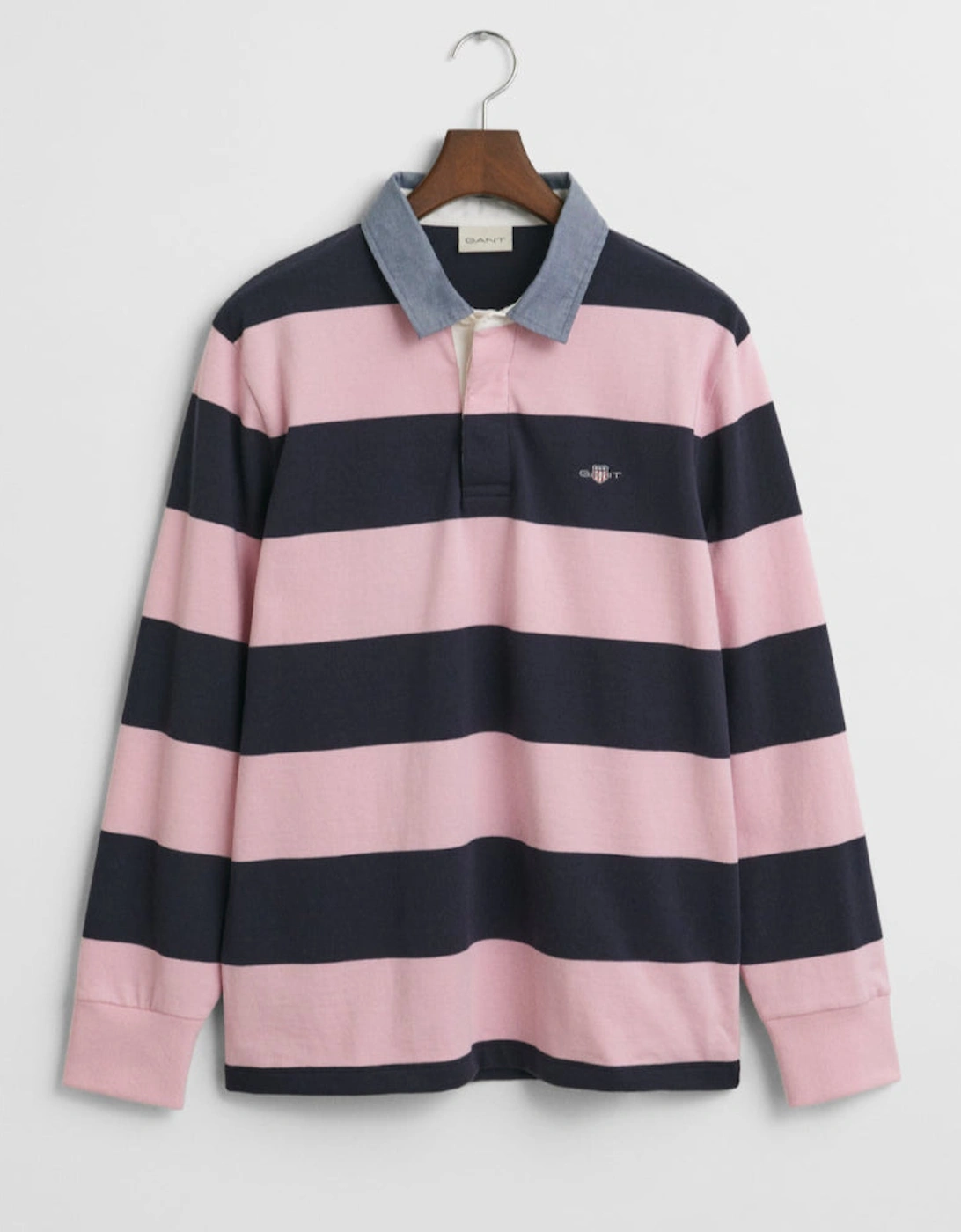 Gant Men's Pink Striped Chambray Heavy Rugger, California - : 44/Regular XX-Large