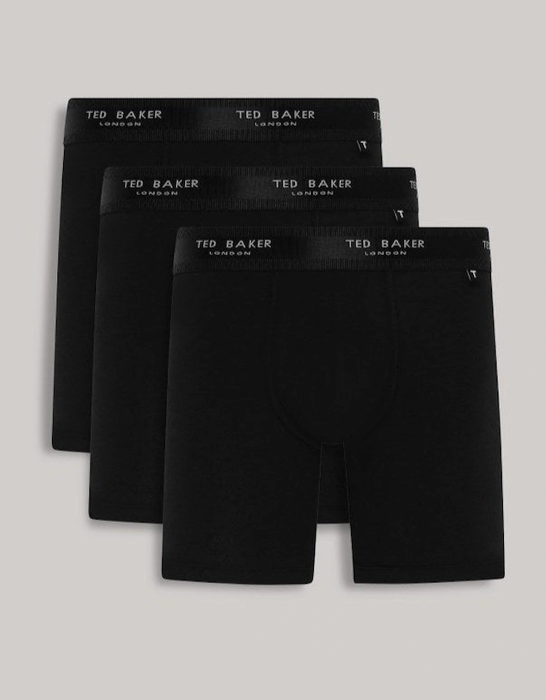 Ted Baker Men's Black 3-Pack New Silhouette Boxers, - : 32/33/32 Medium