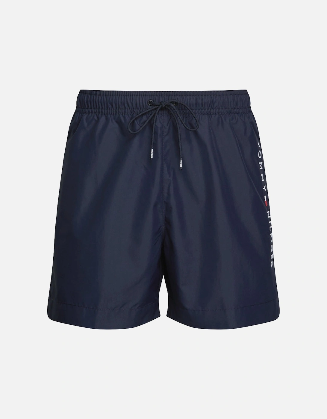 Tommy Hilfiger Men's Black Drawstring Side Logo Swim Shorts, Desert Sky - : 32/30/31 Small