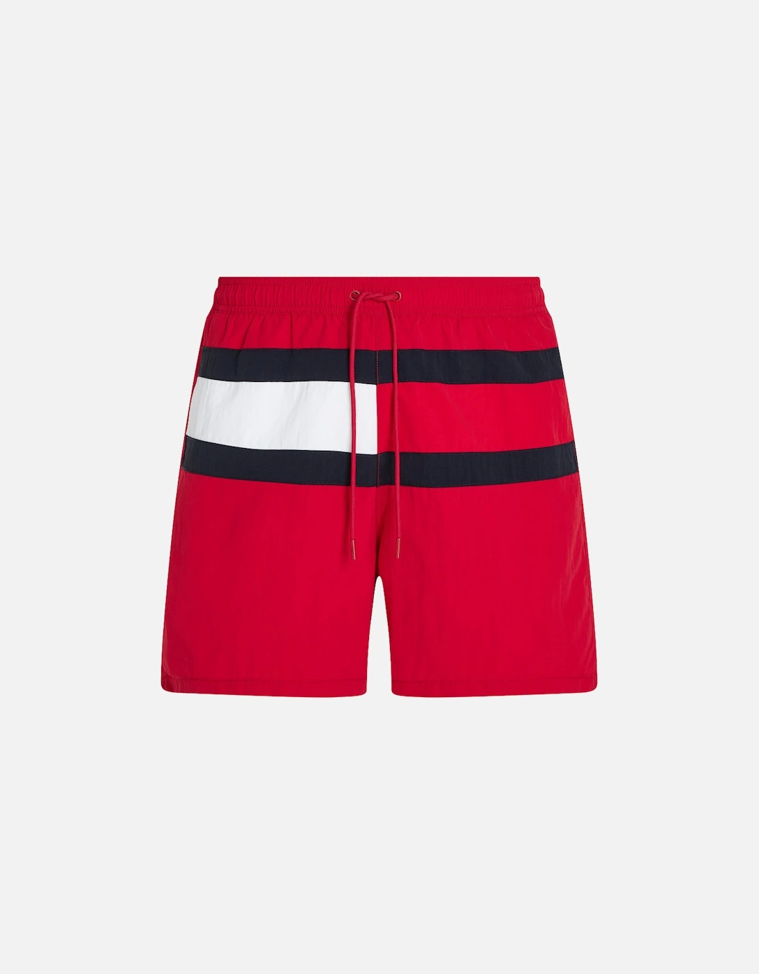 Tommy Hilfiger Men's Red Drawstring Block Swim Shorts, - : 32/30/31 Small