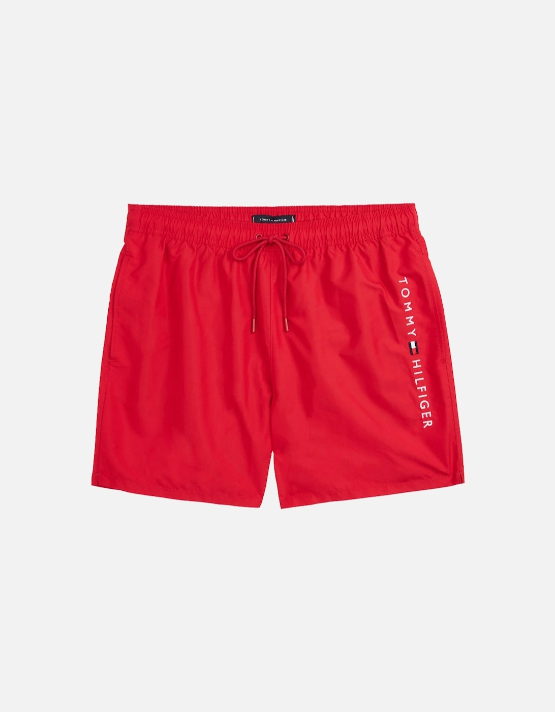Tommy Hilfiger Men's Red Drawstring Swim Shorts, - : 32/30/31 Small