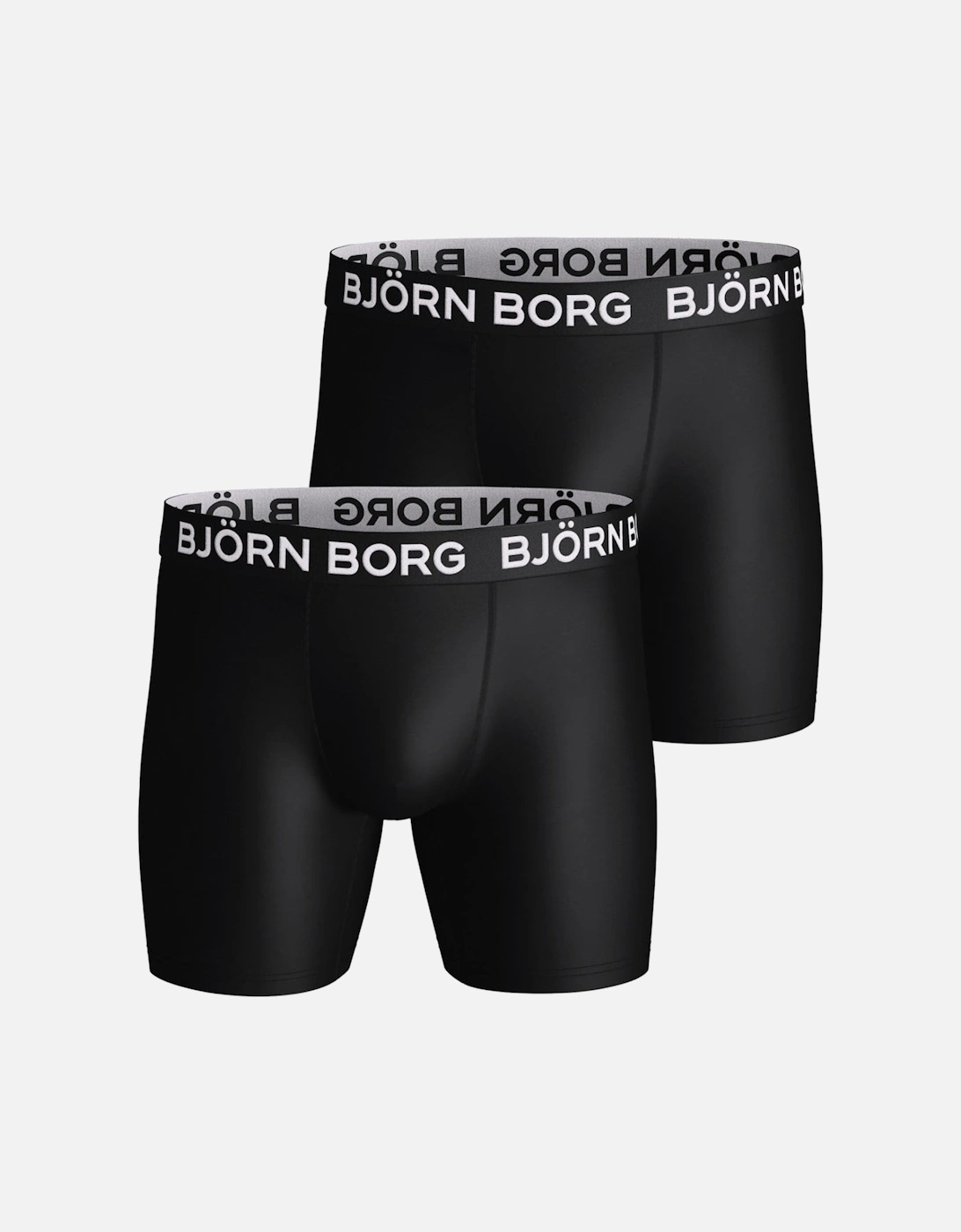 Bjorn Borg Men's Black 2-Pack Sports Microfibre Boxer Briefs, - : 32/33/32 Medium