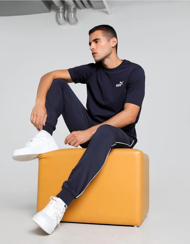 Mens Essential Small No 1 Logo Tee - Navy