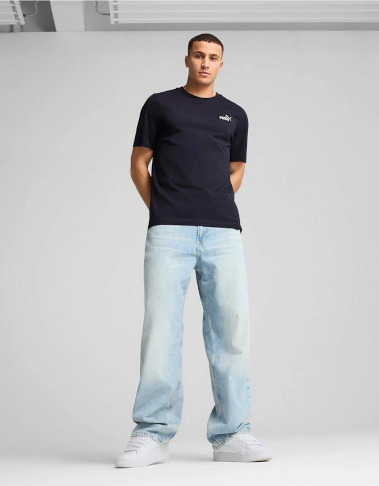 Mens Essential Small No 1 Logo Tee - Navy