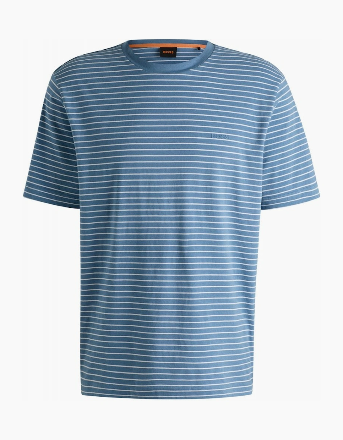 Men's Hugo Boss Men's Blue Striped Tales T-shirt. - Size: 40