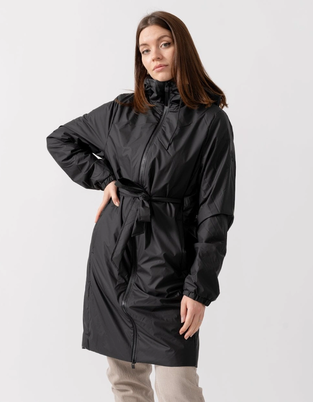 Lohja Long Insulated Curve Jacket - 01 Black