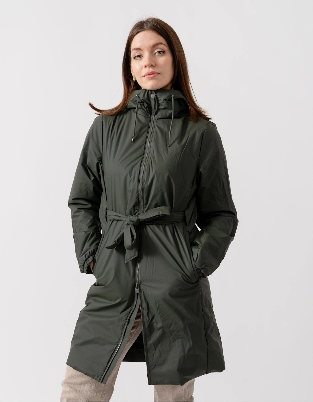 Lohja Long Insulated Curve Jacket - 03 Green