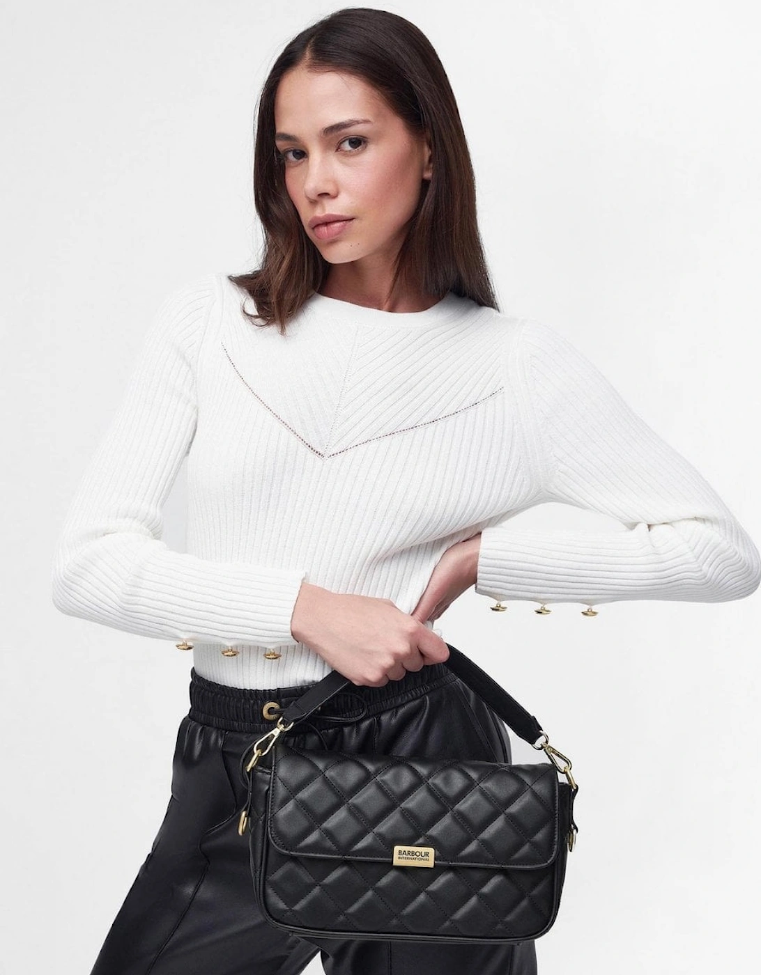 Quilted Soho Womens Crossbody Bag