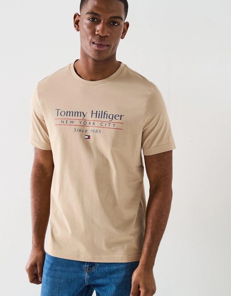 Centre Stack Logo T-Shirt - Natural